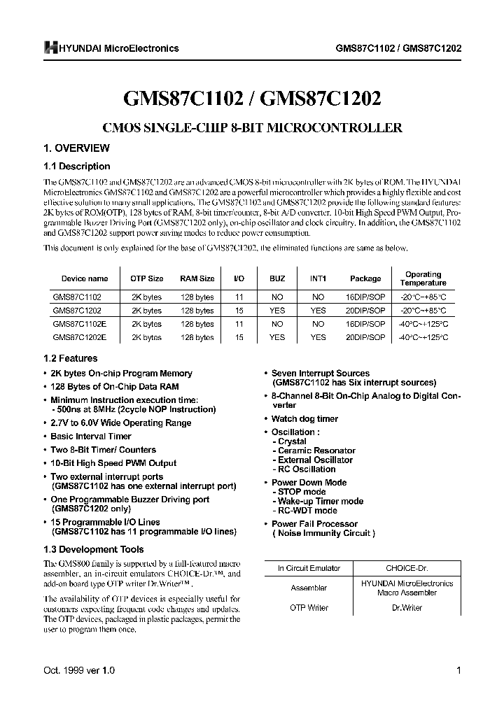 GMS87C1202_1245392.PDF Datasheet