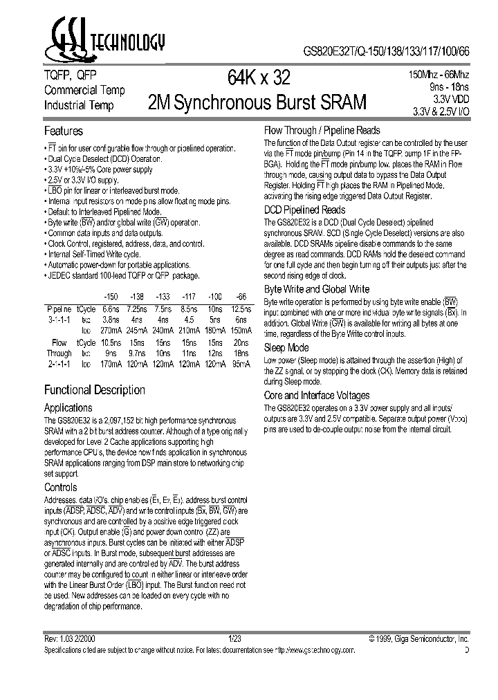 GS820E32T-6I_1245930.PDF Datasheet