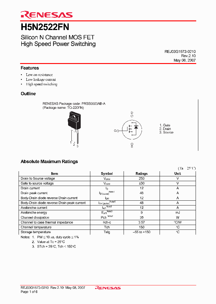 H5N2522FN-E-T2_1246801.PDF Datasheet