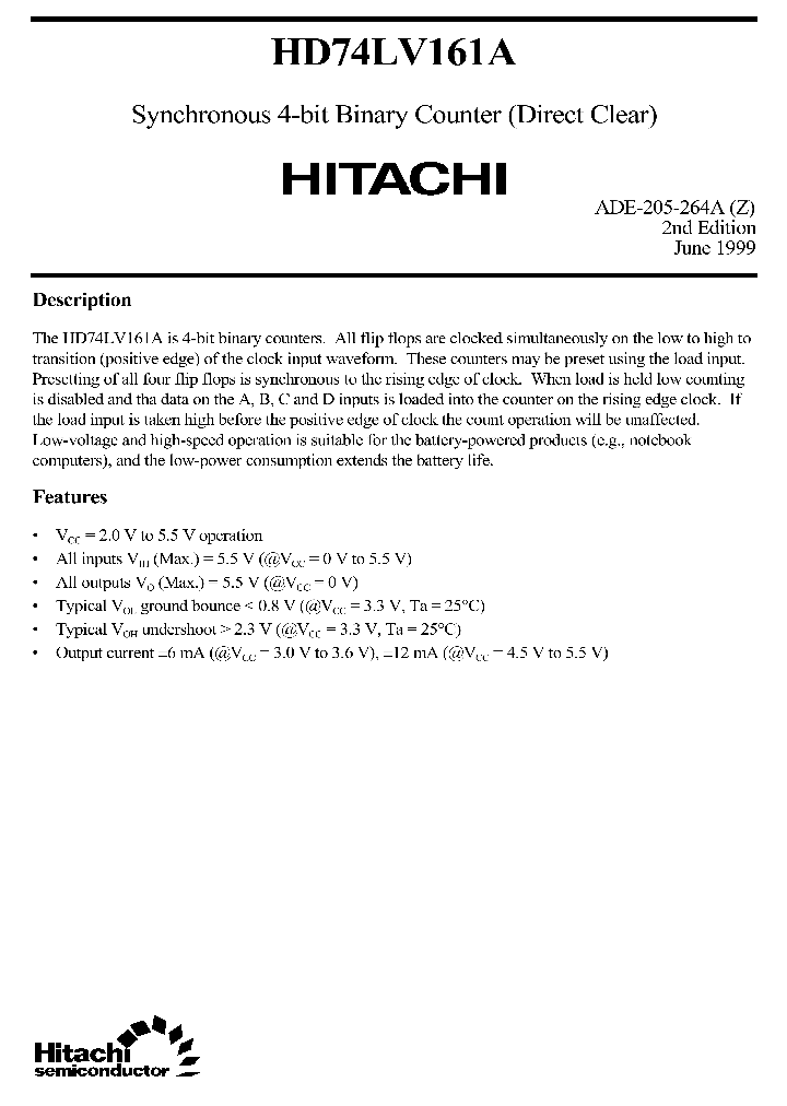 HD74LV161A_1109759.PDF Datasheet