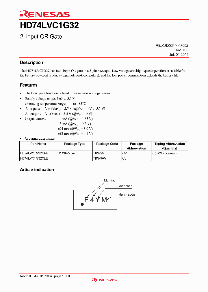 HD74LVC1G32CPE_1248565.PDF Datasheet