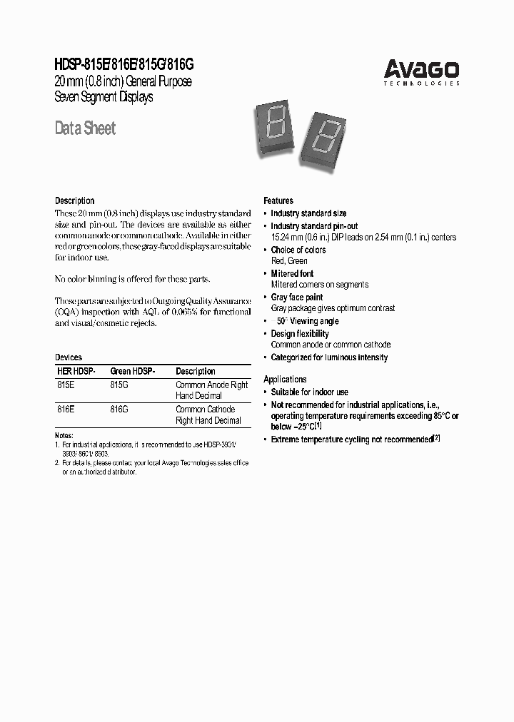 HDSP-815E_1148852.PDF Datasheet