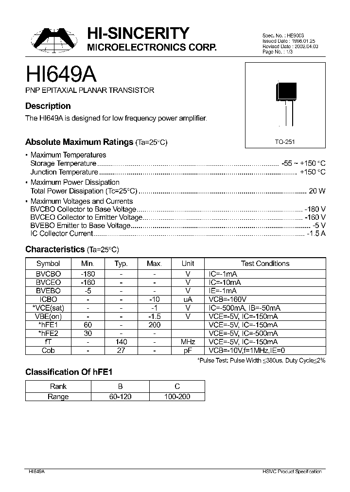 HI649A_1249825.PDF Datasheet