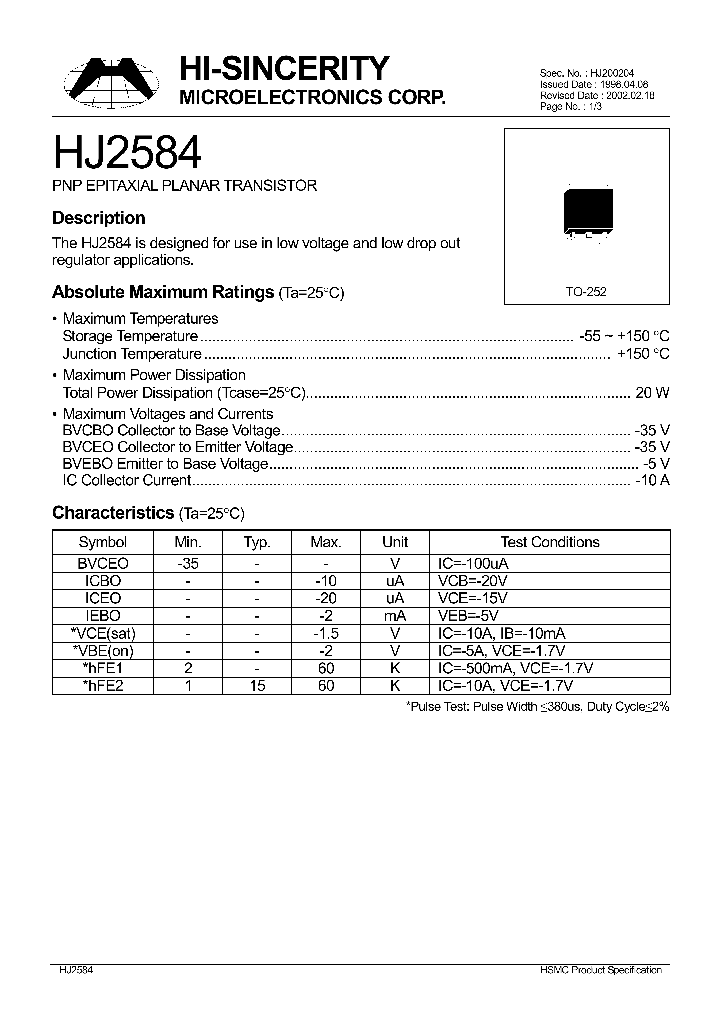 HJ2584_1250067.PDF Datasheet