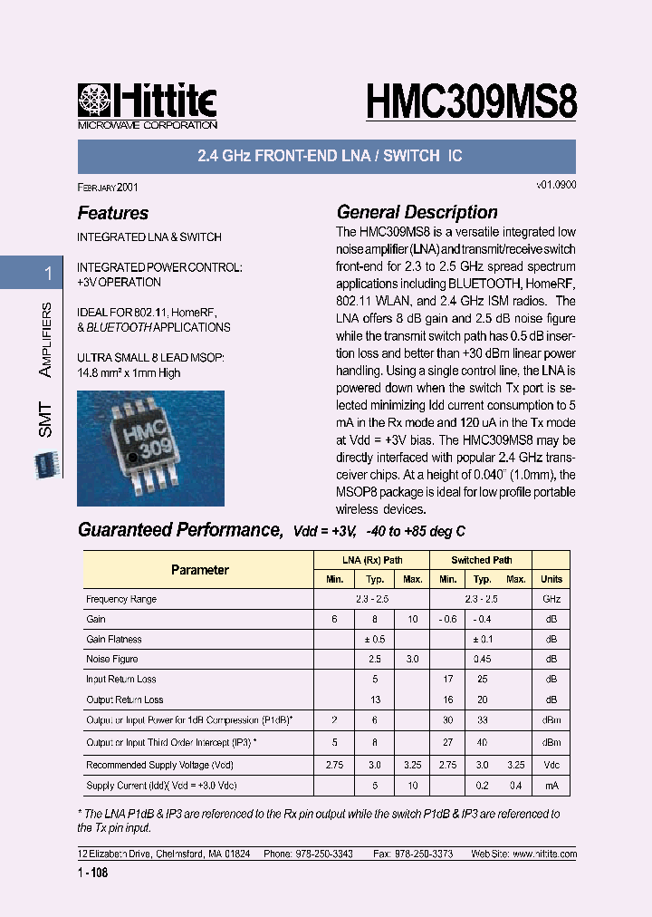 HMC309MS8_1250560.PDF Datasheet