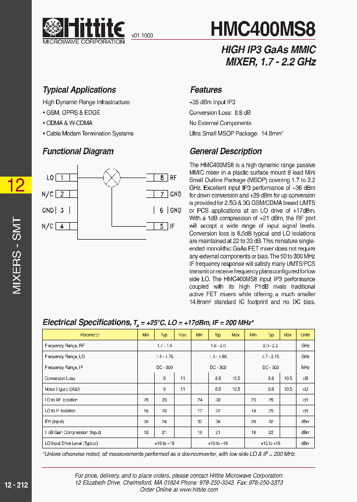 HMC400MS8_1250619.PDF Datasheet