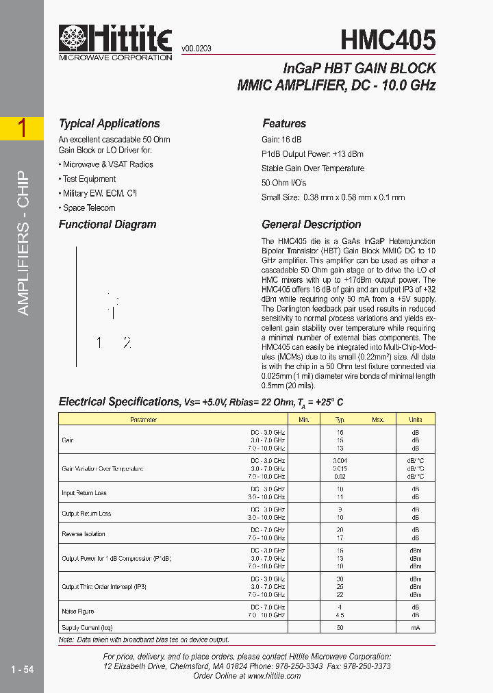 HMC405_1250623.PDF Datasheet
