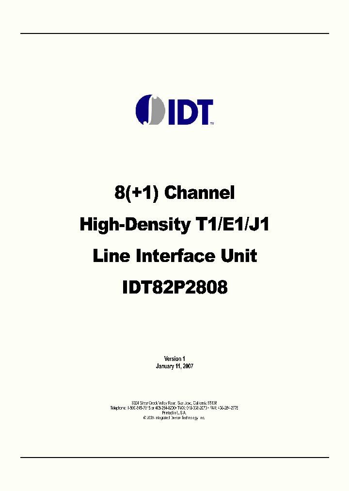 IDT82P2808_1060066.PDF Datasheet