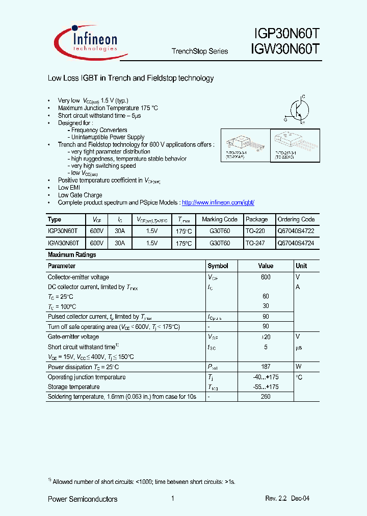 Q67040S4722_1095246.PDF Datasheet