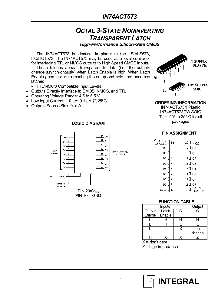 IN74ACT573N_1254756.PDF Datasheet