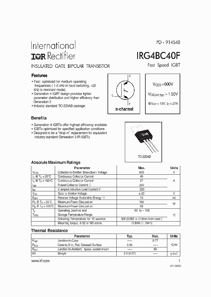 IRC4BC40F_665644.PDF Datasheet