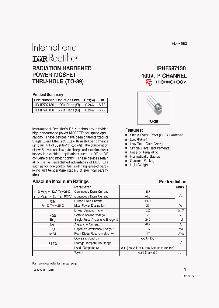 IRHF597130_1256557.PDF Datasheet