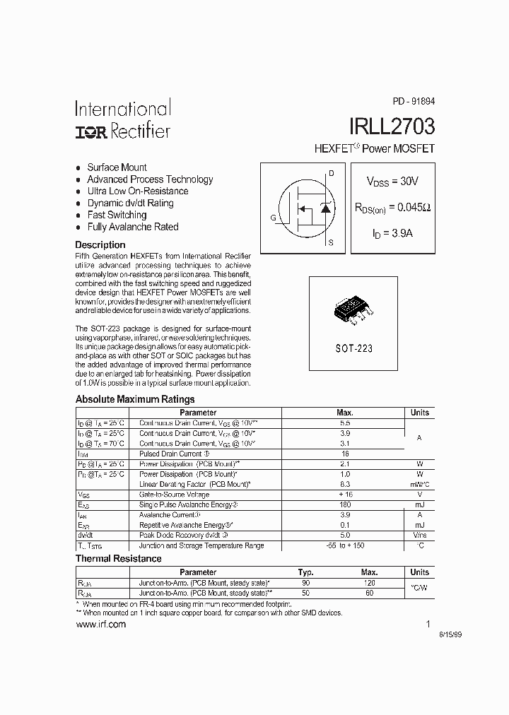 IRLL2703_1256878.PDF Datasheet