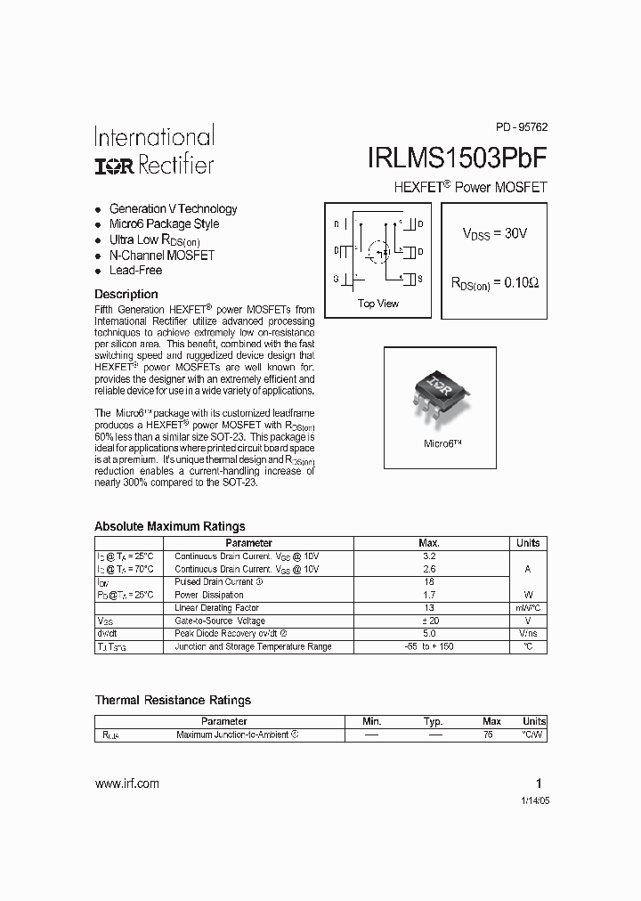 IRLMS150305_1256887.PDF Datasheet