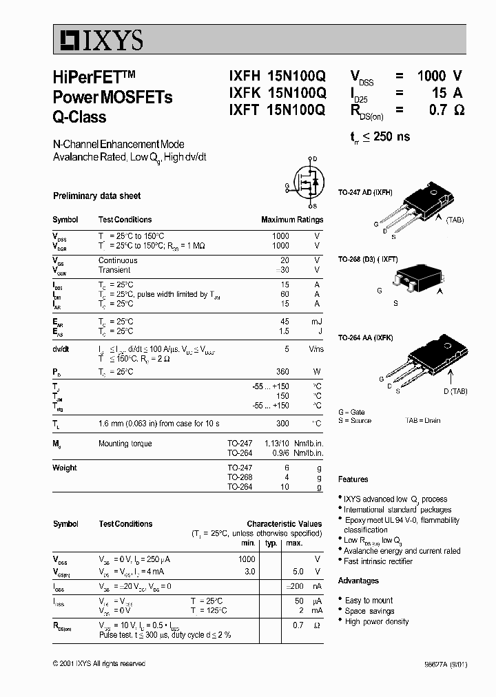 IXFK15N100Q_1080809.PDF Datasheet