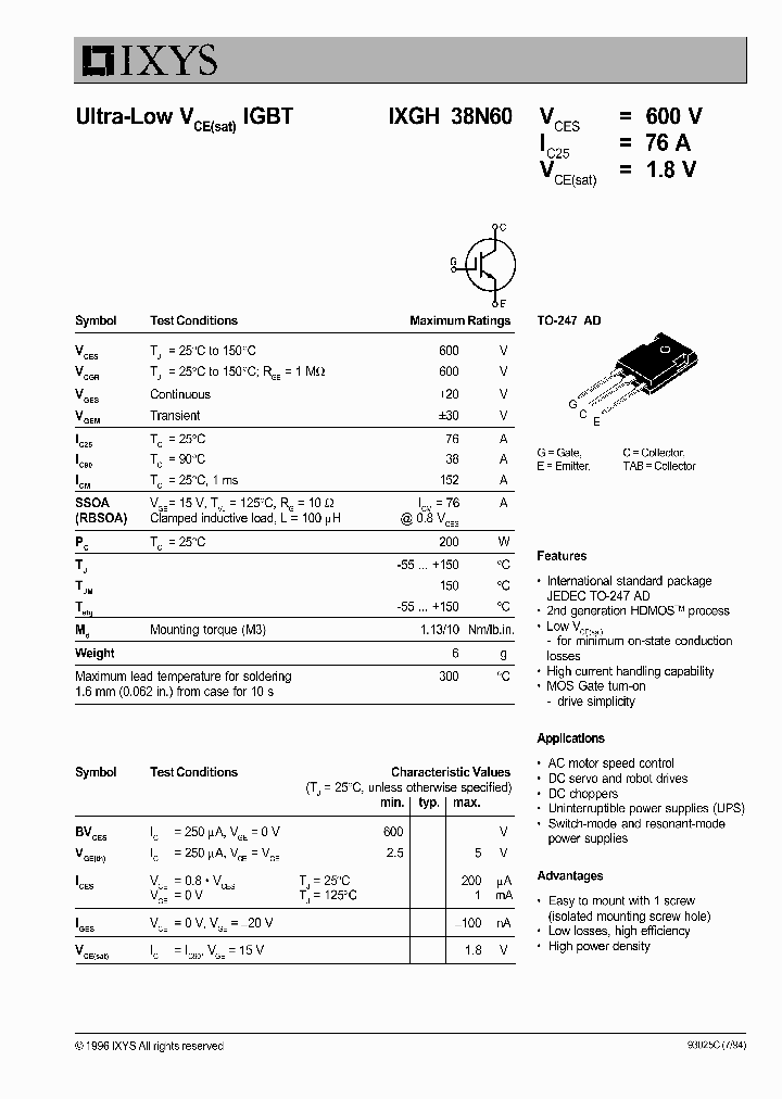 IXGH38N60_1258133.PDF Datasheet