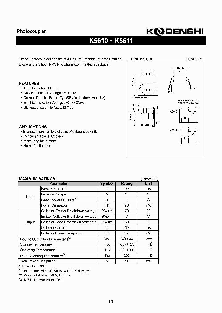 K5611_1259199.PDF Datasheet