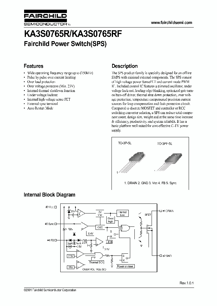 KA3S0765RF-YDTU_1259581.PDF Datasheet