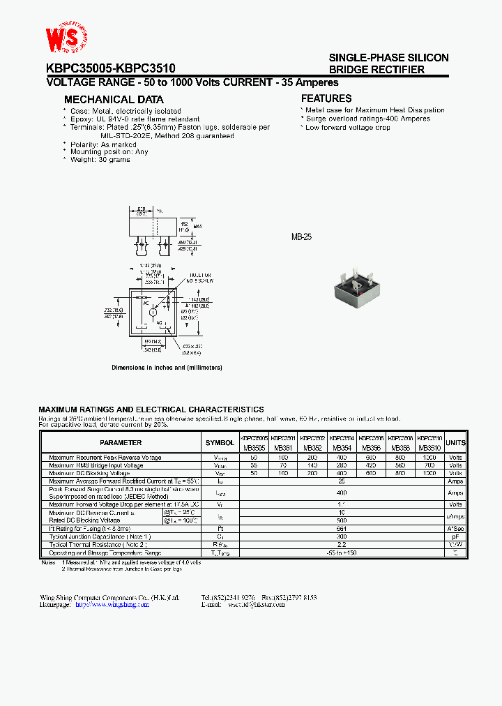 KBPC35005_1164132.PDF Datasheet