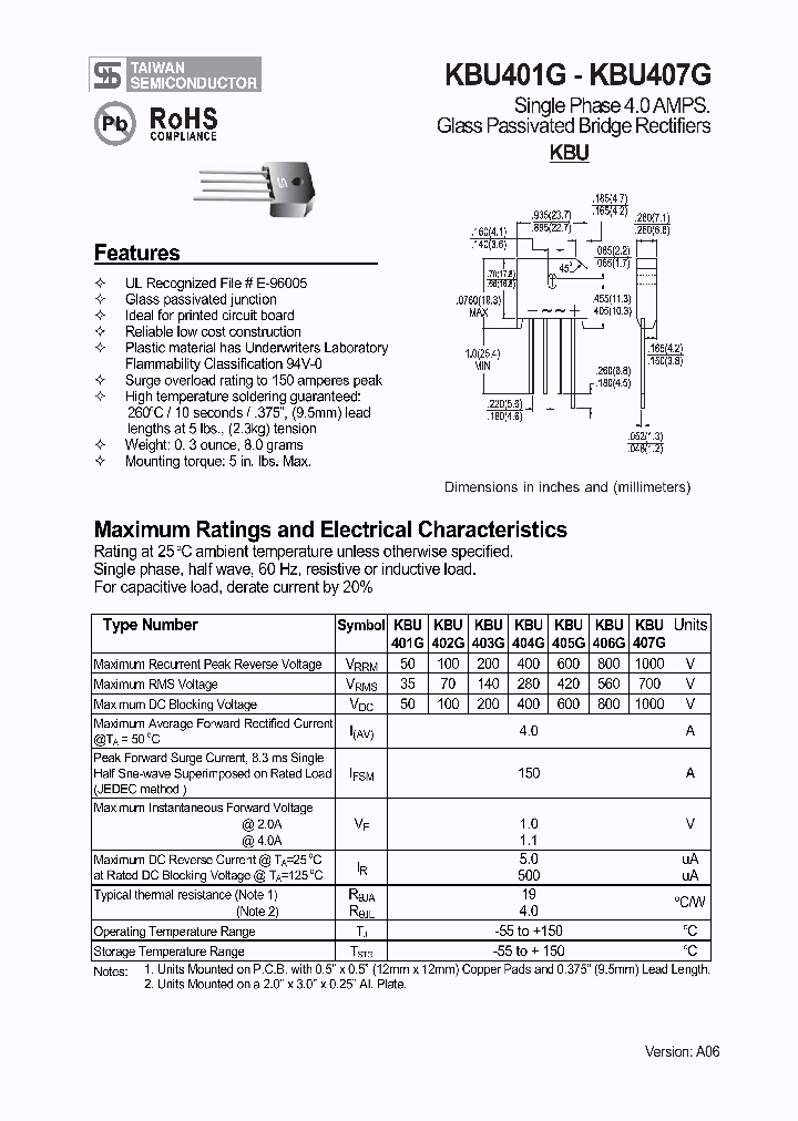 KBU401G1_1074590.PDF Datasheet