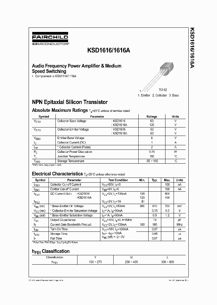 KSD1616_1070149.PDF Datasheet