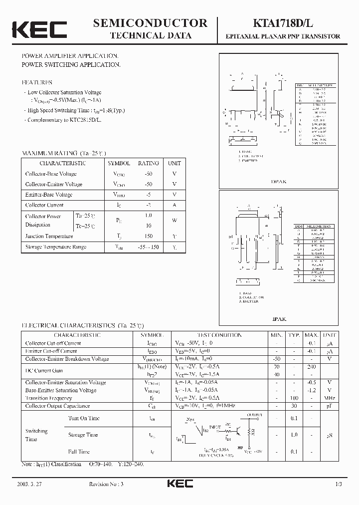 KTA1718L_1261605.PDF Datasheet