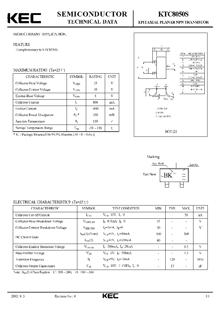 KTC8050S_1261747.PDF Datasheet