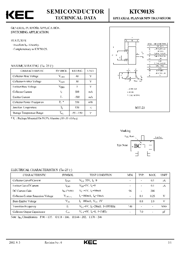 KTC9013S_1124167.PDF Datasheet