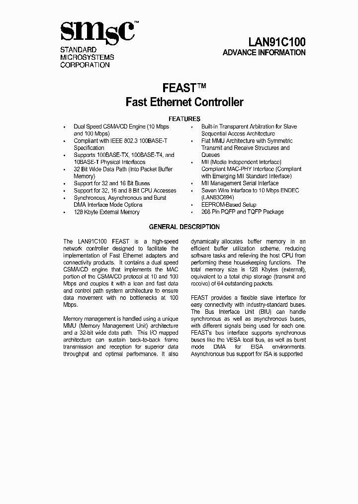 LAN91C100_1263071.PDF Datasheet