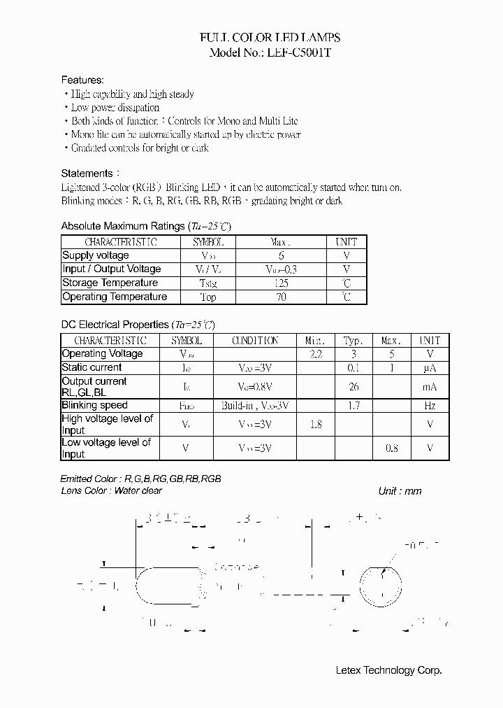 LEF-C5001T_1264281.PDF Datasheet