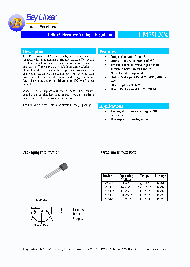 LM79L12_1152205.PDF Datasheet