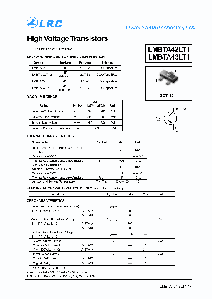 LMBTA43LT1G_1266114.PDF Datasheet