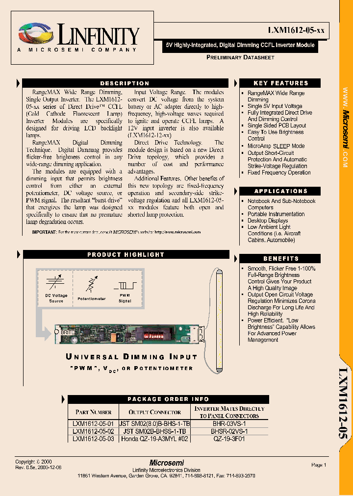 LXM1612-05-XX_1268764.PDF Datasheet