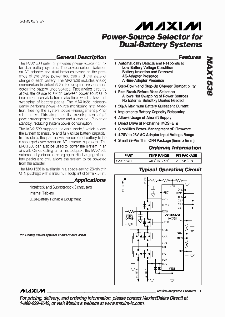 MAX1538ETI_1272410.PDF Datasheet