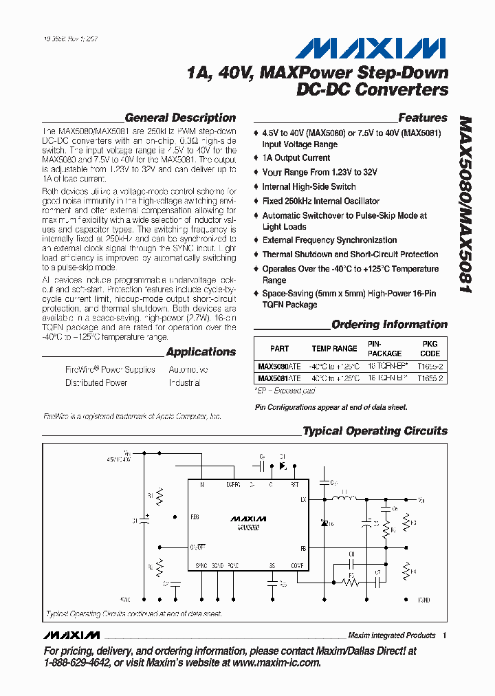 MAX5081ATE_1273492.PDF Datasheet