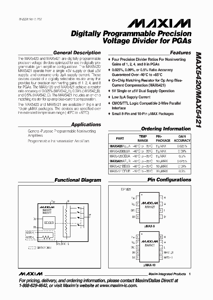 MAX5421AEUB_902653.PDF Datasheet