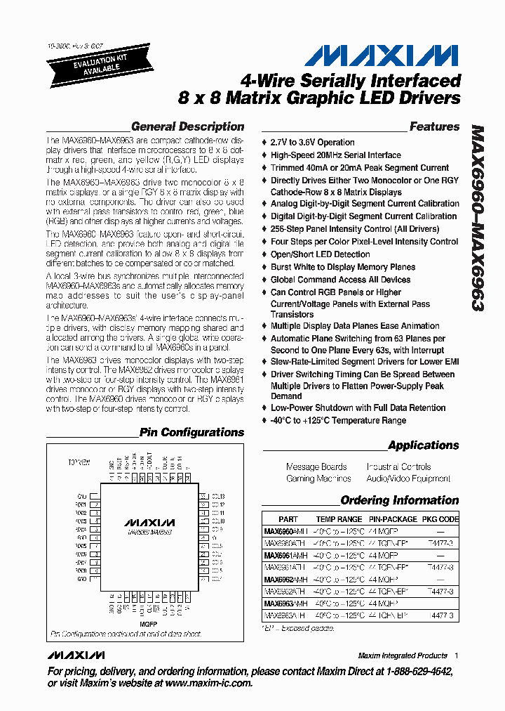 MAX6963ATH_1273888.PDF Datasheet