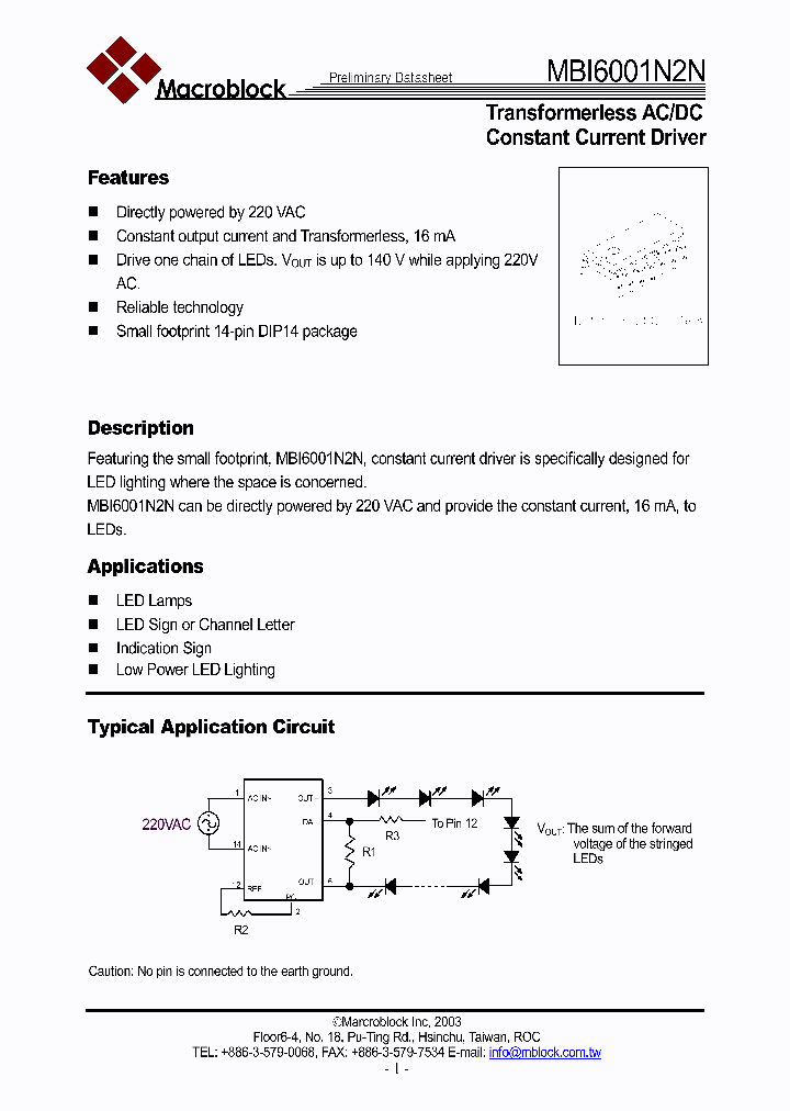 MBI6001N2N_1274843.PDF Datasheet