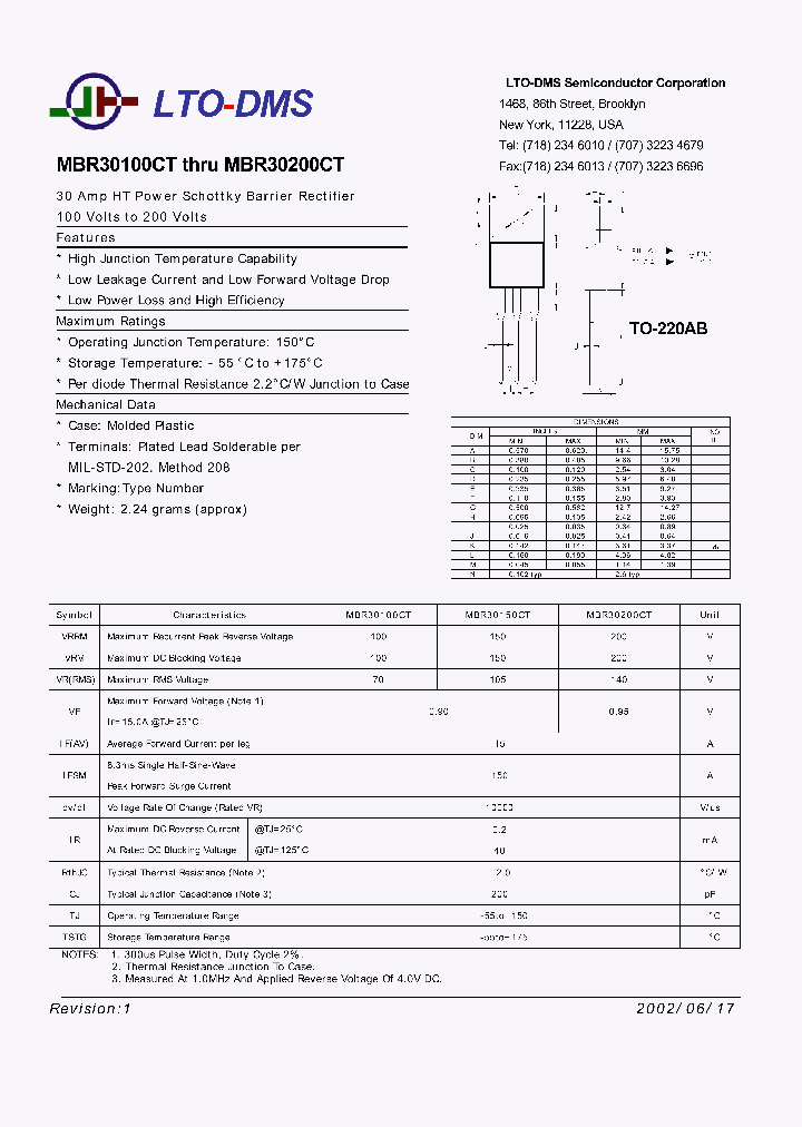 MBR30200CT_1275027.PDF Datasheet