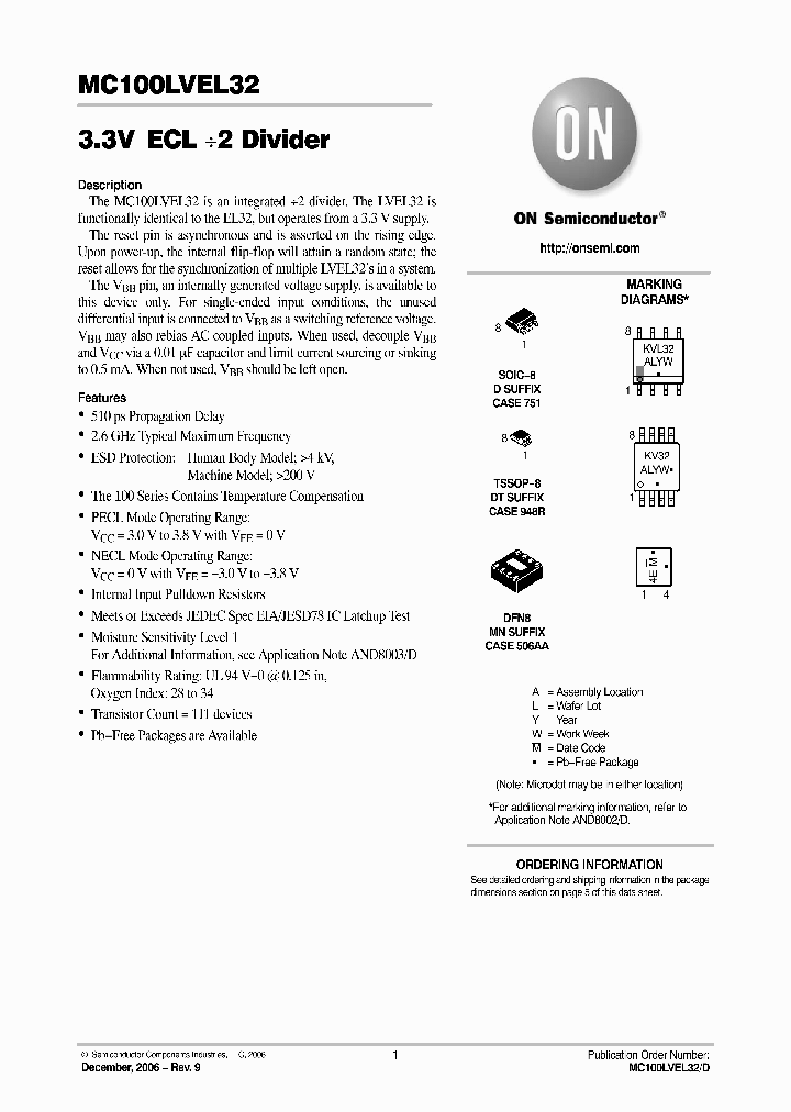 MC100LVEL32DG_705339.PDF Datasheet