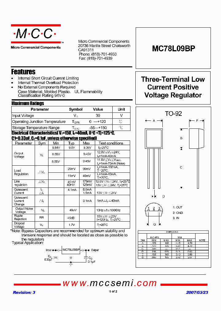 MC78L09BP_1277478.PDF Datasheet