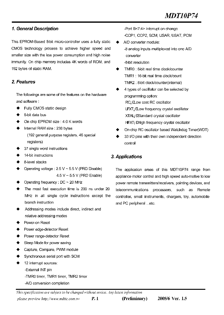 MDT10P74_1278303.PDF Datasheet