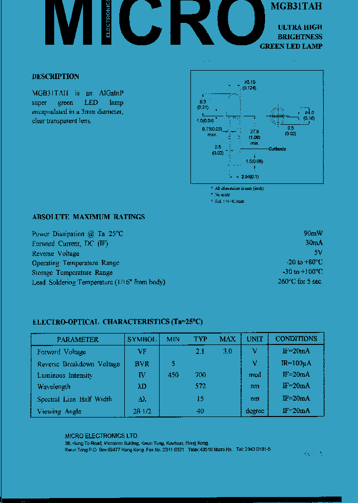 MGB31TAH_1278592.PDF Datasheet