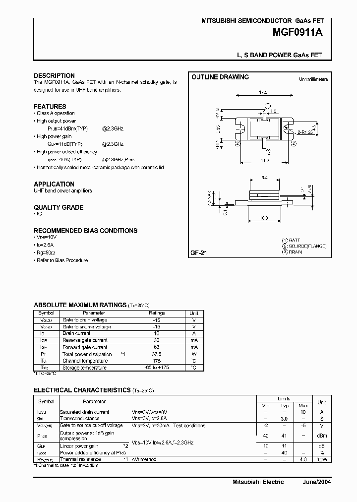 MGF0911A1_1278643.PDF Datasheet