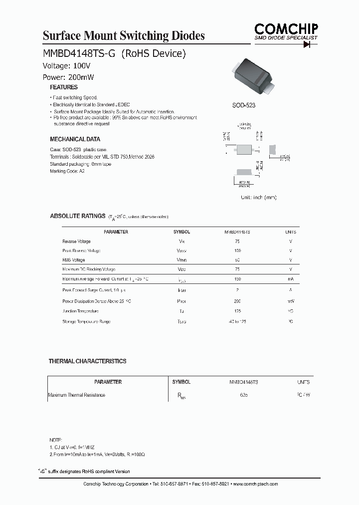 MMBD4148TS-G_1281111.PDF Datasheet