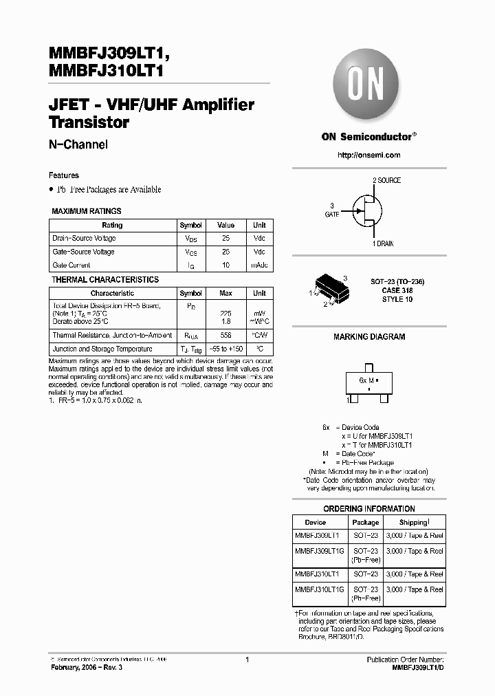 MMBFJ310LT1G_1281227.PDF Datasheet