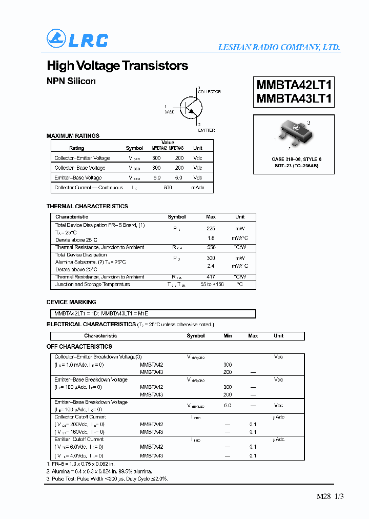 MMBTA42LT1_1166753.PDF Datasheet