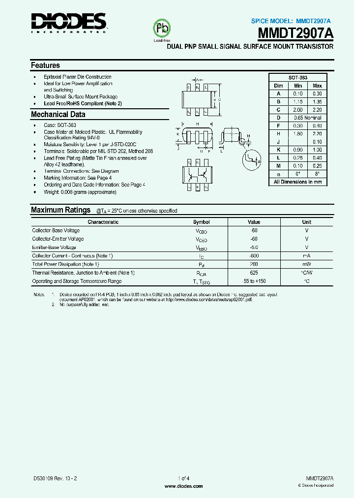 MMDT2907A1_1281639.PDF Datasheet