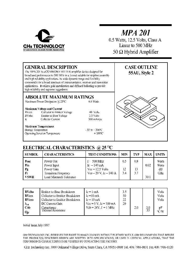 MPA201_1282519.PDF Datasheet