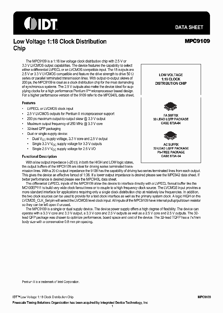 MPC9109_1085994.PDF Datasheet